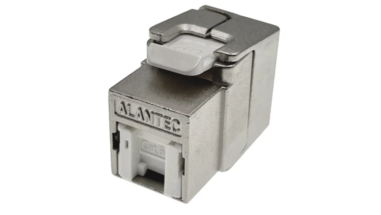 Moduł keystone RJ45 beznarzędziowy STP kat.6A PoE+ Podw. par. transmisyjne ALANTEC MB005-1