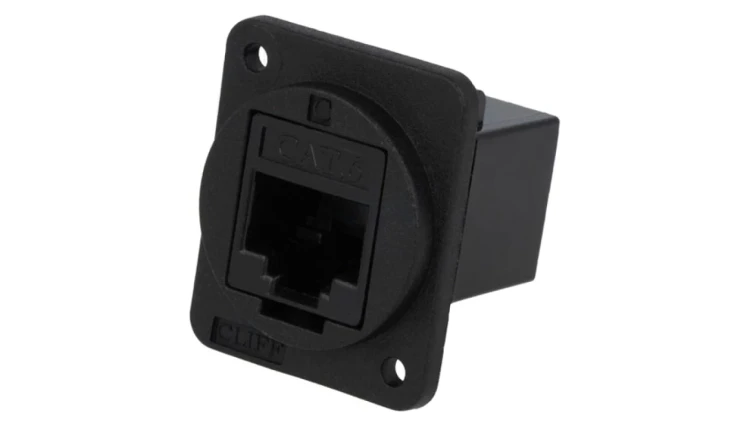 Łącznik FT RJ45 8p8c Kat 6 gniazdo z obu stron 19x24mm CP30222X