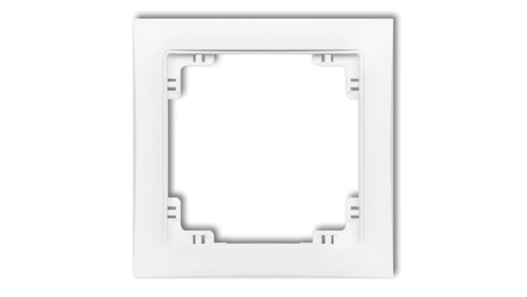 DECO Ramka uniwersalna pojedyncza z tworzywa DECO Soft, biały mat 25DRSO-1