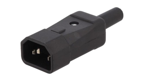Złącze zasilające AC męskie 10A IEC 60320 C14 (E) 8mm CP22R