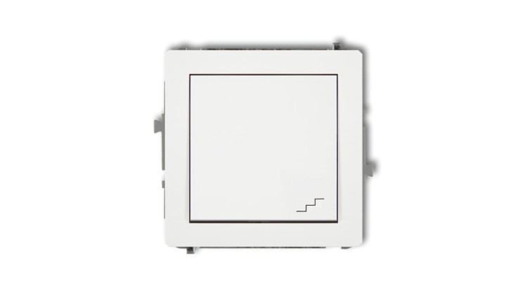 DECO Mechanizm łącznika schodowego, biały mat 25DWP-3