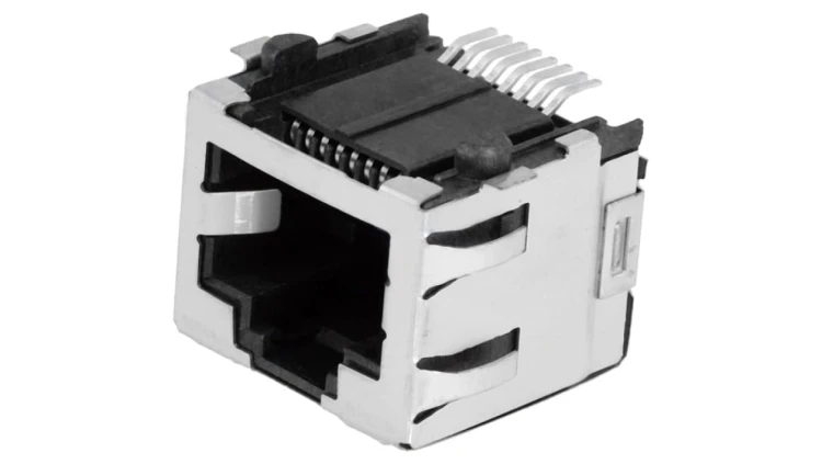 Gniazdo RJ45 8-pin Kat 5 ekranowane złocony Układ 8p8c SMT 6339160-1