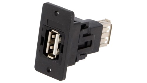 Łącznik USB A - USB A 2.0 SLIM złocony 29mm CP30608NX