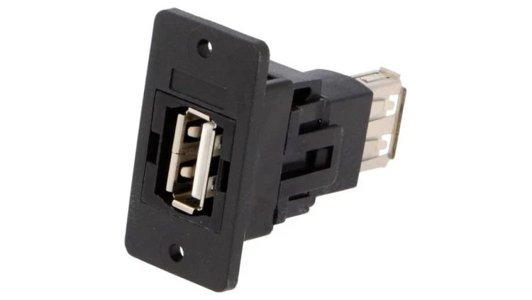 Łącznik USB A - USB A 2.0 SLIM złocony 29mm CP30608NX