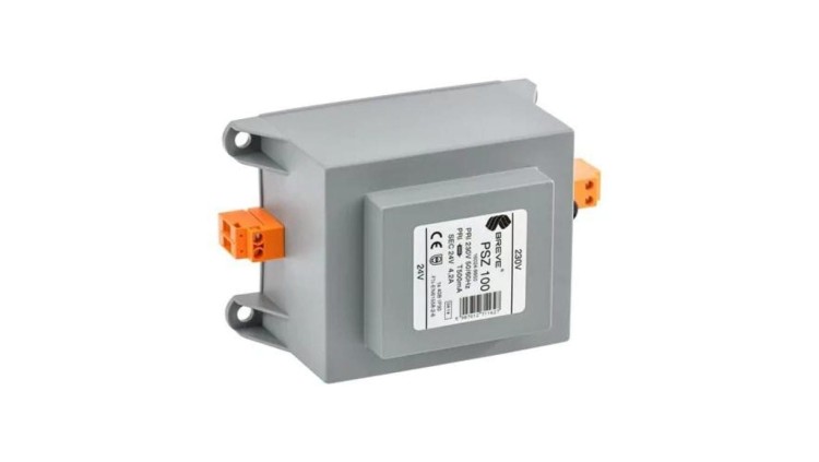 PSZ 100 400/230V 100W 0,43A Jednofazowy transformator IP30 na szynę DIN TH-35 w obudowie z zabezpieczeniem