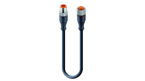 Kabel konfekcjonowany obustronnie złącza M12 męskie proste / żeńskie proste 5-pinowe czarny PUR RST 5-RKT 5-228/10 M