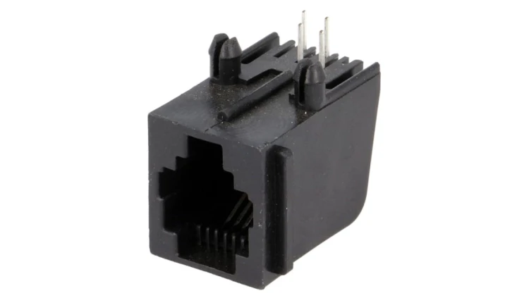 Gniazdo RJ11 4-pin Kat 3 ekranowane,z blokadą panel stop 5520250-2