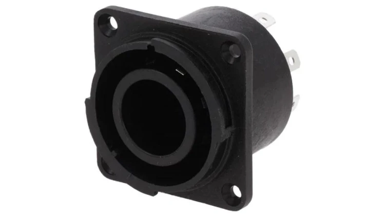 Złącze okrągłe konektory 4,8mm lutowanie CLIFFCON 10A 250VAC FCR2074