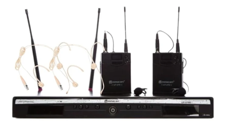 Zestaw bezprzewodowy z bodypack oraz mikrofonami: nagłownym i krawatowym, UR-270D MT