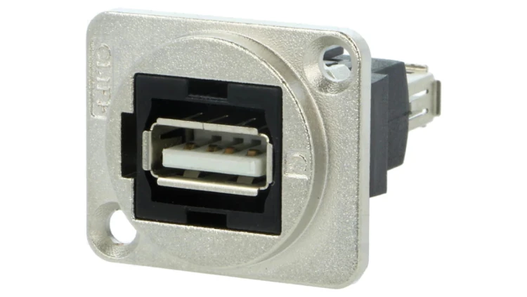 Łącznik USB A - USB A 2.0 FT metal 19x24mm CP30208NM