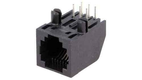 Gniazdo RJ12 6-pin Kat 3 niskoprofilowe,z blokadą panel stop 5555165-1