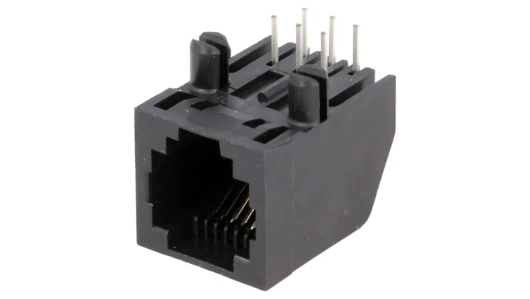 Gniazdo RJ12 6-pin Kat 3 niskoprofilowe,z blokadą panel stop 5555165-1
