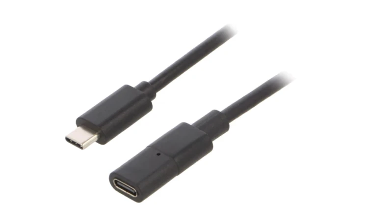 Kabel USB C gniazdo - USB C wtyk 0,75m FCR72002