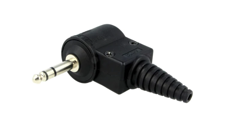 Wtyk Jack 6,3mm stereo 3 tory kątowy 90 Jumbo 15mm CL2076S