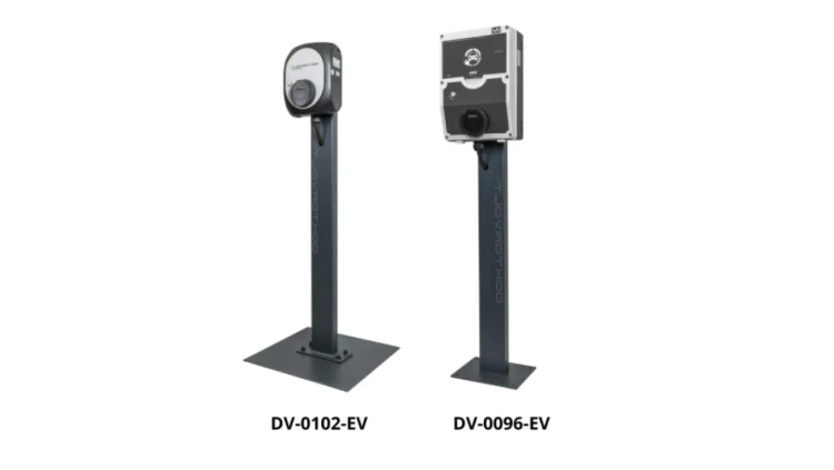Wolnostojąca stacja ładowania samochodów elektrycznych Wallbox WARIANTY, Model: 2. WALLBOX stacja ładowania 22 kW typ 2 + słupek