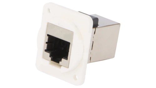 Łącznik FT RJ45 8p8c Kat 6 ekranowane 19x24mm plastik CP30222SXW