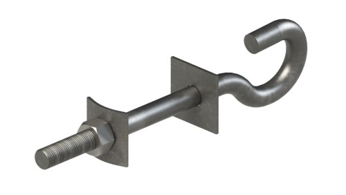 Śruba hakowa M20 L250 ocynk ogniowy S3022C SH20L250