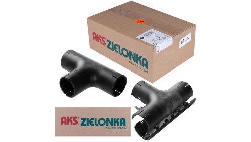 Łącznik składany trójnik LST 20 czarny do rur sztywnych (RL i RLM) oraz karbowanych (RKGL i RKGS) AKS opakowanie 15szt