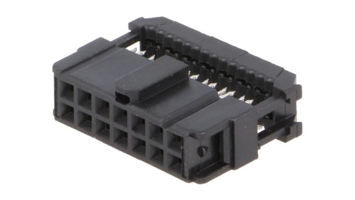 Wtyk IDC żeńskie 14-pin IDC na taśmę 1,27mm złocony czarny 1658621-2