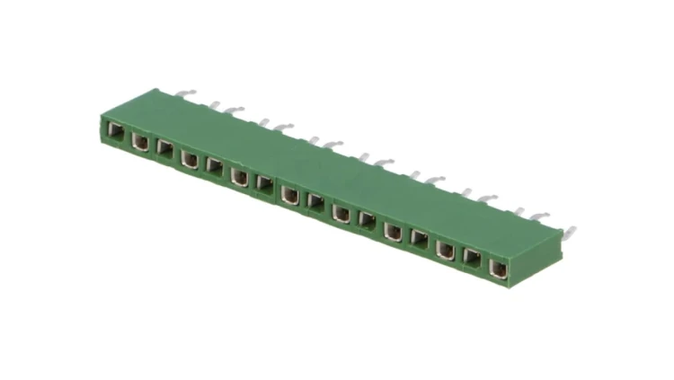 Gniazdo kołkowe HV-100 żeńskie 16-pin proste 2,54mm THT 1x16 1-215297-6