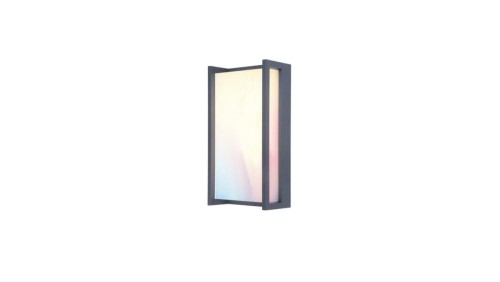 Ogrodowa LAMPA elewacyjna QUBO 5193004118 Lutec prostokątna OPRAWA metalowa LED 16W 2700K - 6500K kinkiet RGB IP54 szary