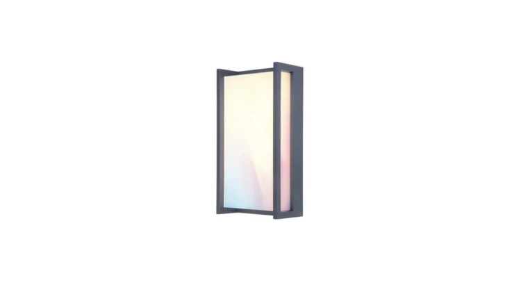 Ogrodowa LAMPA elewacyjna QUBO 5193004118 Lutec prostokątna OPRAWA metalowa LED 16W 2700K - 6500K kinkiet RGB IP54 szary