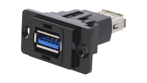 Łącznik USB A - USB A 3.0 DUALSLIM złocony CP30705NMB