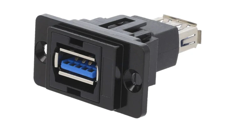 Łącznik USB A - USB A 3.0 DUALSLIM złocony CP30705NMB