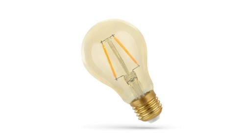 Żarówka led filament E27 2W A60 210lm duża kulka ciepła biała 2400K RETRO