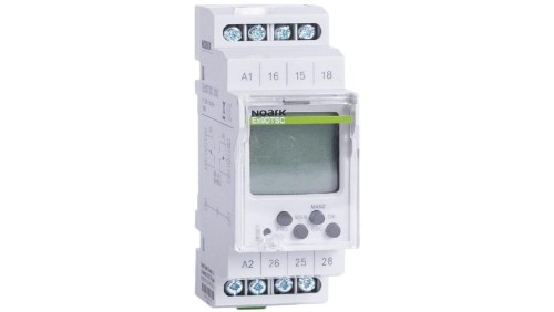 Programator czasowy, wyłącznik cyfrowy na szynę TH-35 1-kanałowy 2P (230V AC), 2-modułowy Ex9DTSC 1CO NOARK 73.2305