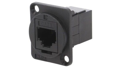 Łącznik FT RJ12 6p6c Kat 3 gniazdo z obu stron 19x24mm CP30224