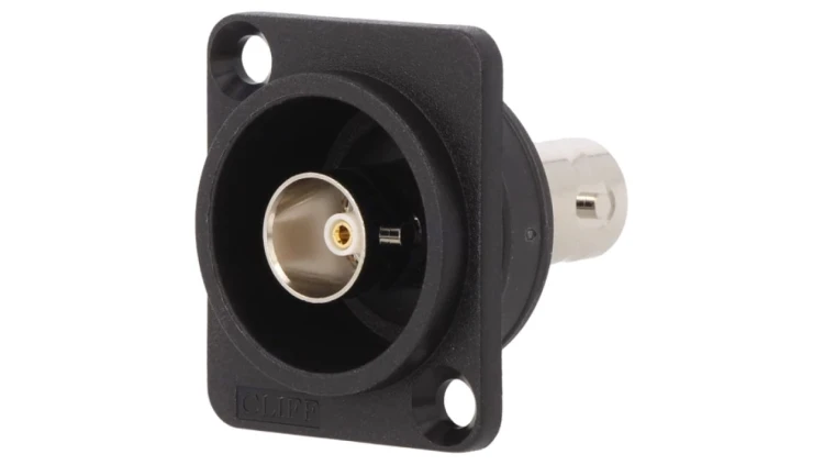 Łącznik BNC gniazdo z obu stron 75 czarny FT 19x24mm CP303095