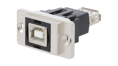 Łącznik DUALSLIM złocony USB A - USB B 29mm CP30707NM