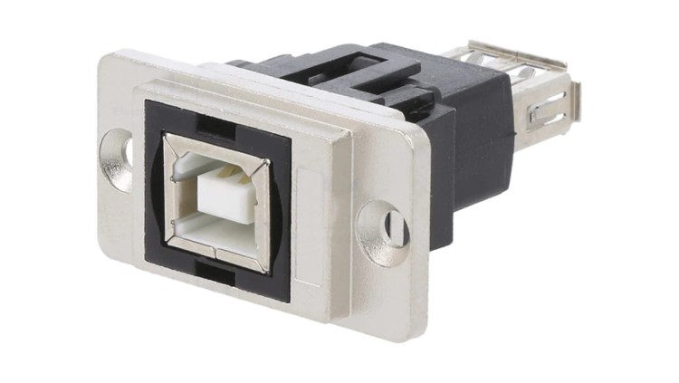 Łącznik DUALSLIM złocony USB A - USB B 29mm CP30707NM