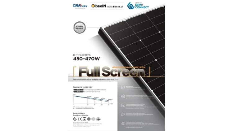 Moduł fotowoltaiczny 460Wp DAH Solar DHT-M60X10/FS-460W-FULL SCREEN-BF 1903x1134x30