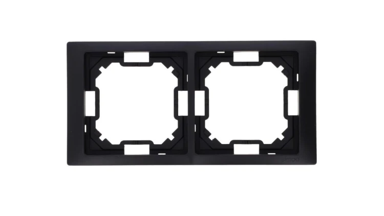 Simon Basic Ramka 2-krotna Neos IP20 czarny mat BMRC2/49