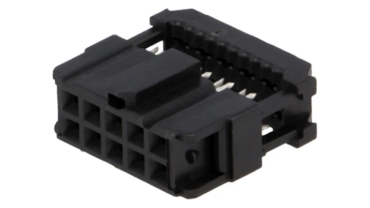 Wtyk IDC żeńskie 10-pin IDC na taśmę 1,27mm złocony czarny 1658621-1