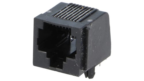 Gniazdo RJ45 8-pin z blokadą panel stop Układ 8p8c na PCB 5520251-4