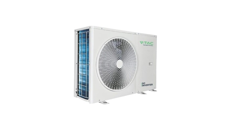 Pompa ciepła monoblok 12kW 3-faz V-TAC ATW +grzałka 9kW VT-M12KW-P3H9-W R32