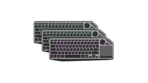 Bezprzewodowa Klawiatura Dualna BT/RF Touchpad LED RGB