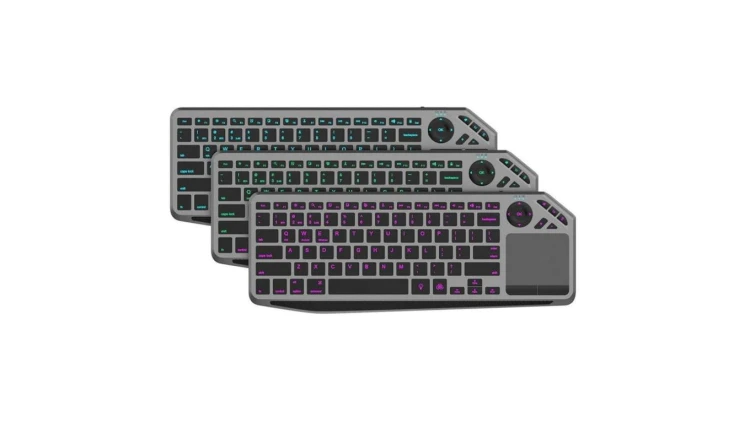 Bezprzewodowa Klawiatura Dualna BT/RF Touchpad LED RGB
