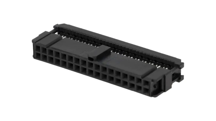 Wtyk IDC żeńskie 34-pin IDC na taśmę 1,27mm złocony czarny 1658621-8