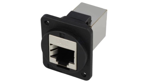 Łącznik FT RJ45 8p8c Kat 6 ekranowane 19x24mm plastik CP30222SX