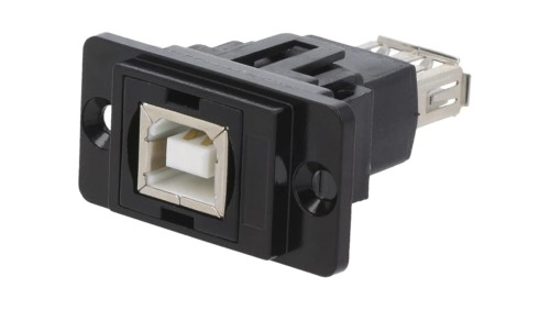 Łącznik USB A - USB B 2.0 DUALSLIM złocony CP30707NMB