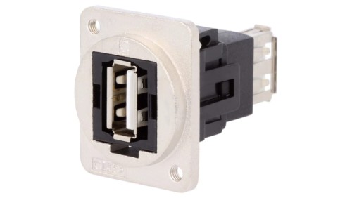 Łącznik USB A - USB A 2.0 FT metal 19x24mm CP30208NM3