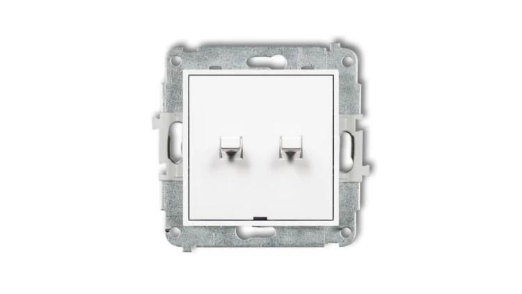MINI Mechanizm łącznika świecznikowego w stylu amerykańskim biały mat 25MWPUS-2