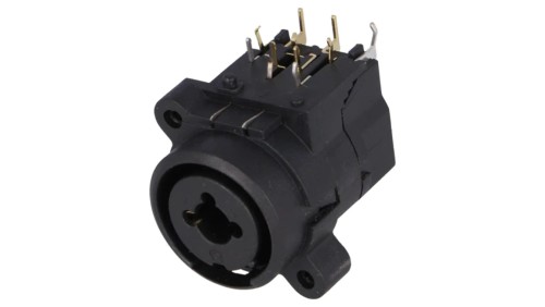 Gniazdo Jack 6,3mm + XLR żeńskie kątowe 90 THT FC2430
