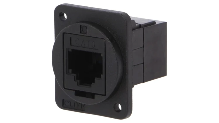 Łącznik FT RJ11 6p4c Kat 3 gniazdo z obu stron 19x24mm CP30223X