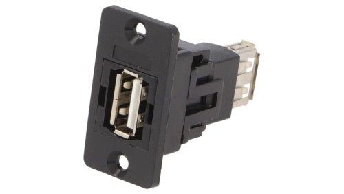Łącznik USB A - USB A 2.0 SLIM złocony 29mm CP30608N
