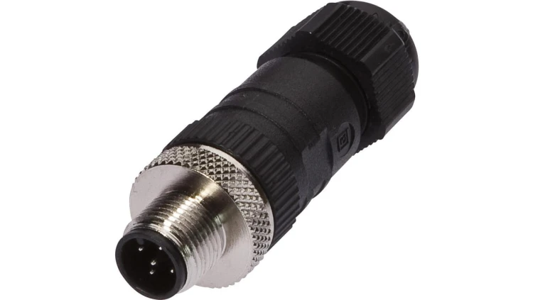 VK003C29, Złącze kablowe, Proste, Złącze śrubowe, Ø4-8mm, 4A, 60V, -25-90C, M12 Męskie 5pin, IP67, PBT